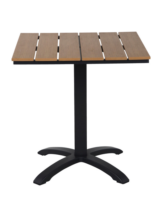 Cafebord 70 x 70 cm sort/teak bøg